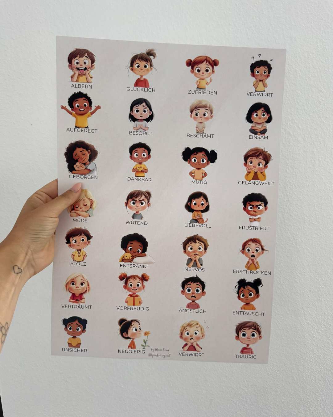 Gefühlsposter "28 Emotionen" A3
