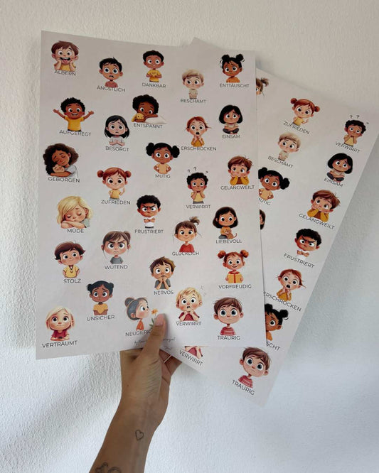 Gefühlsposter "28 Emotionen" A3
