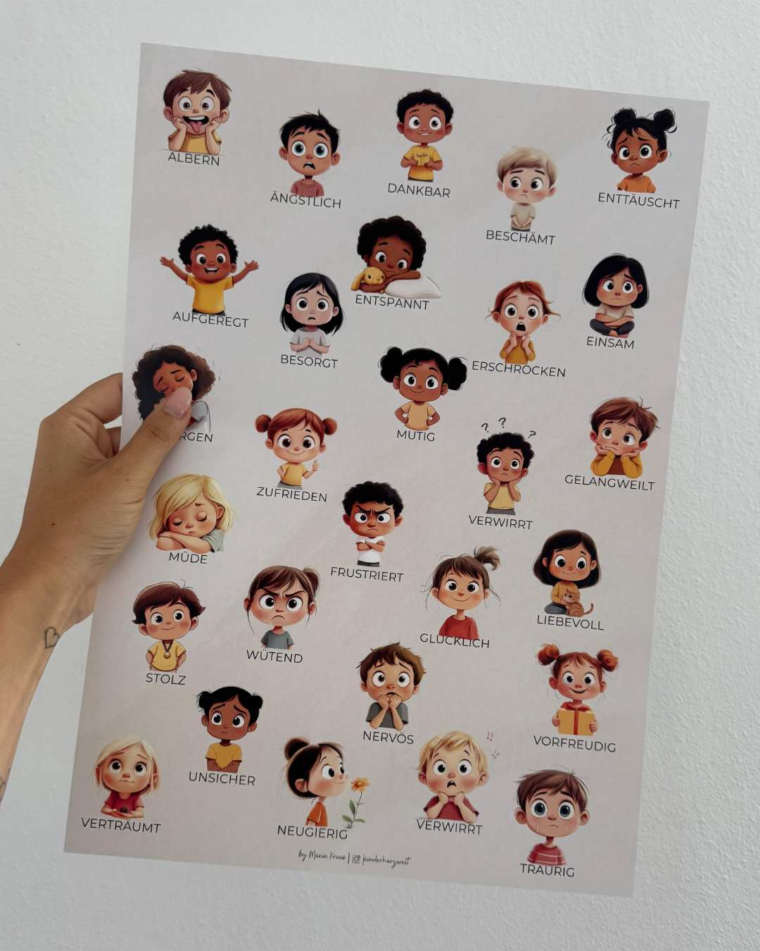 Gefühlsposter "28 Emotionen" A3