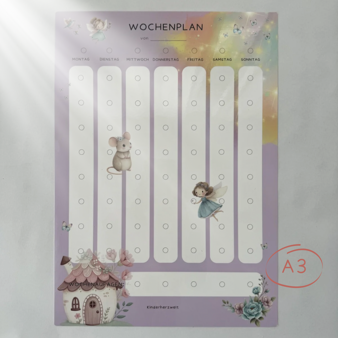 Wochenplan A3 Magie laminiert