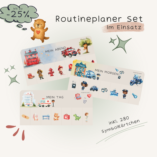 Routineplaner Set "Im Einsatz" laminiert