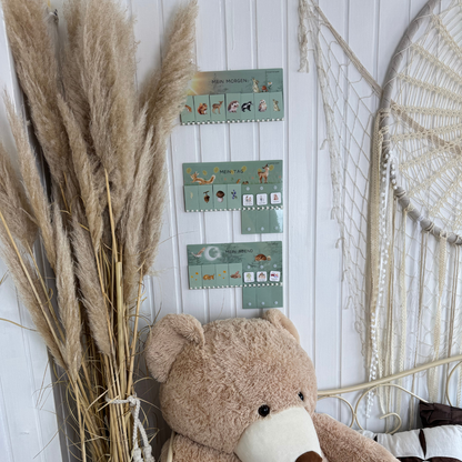 Routineplaner Set Wald laminiert