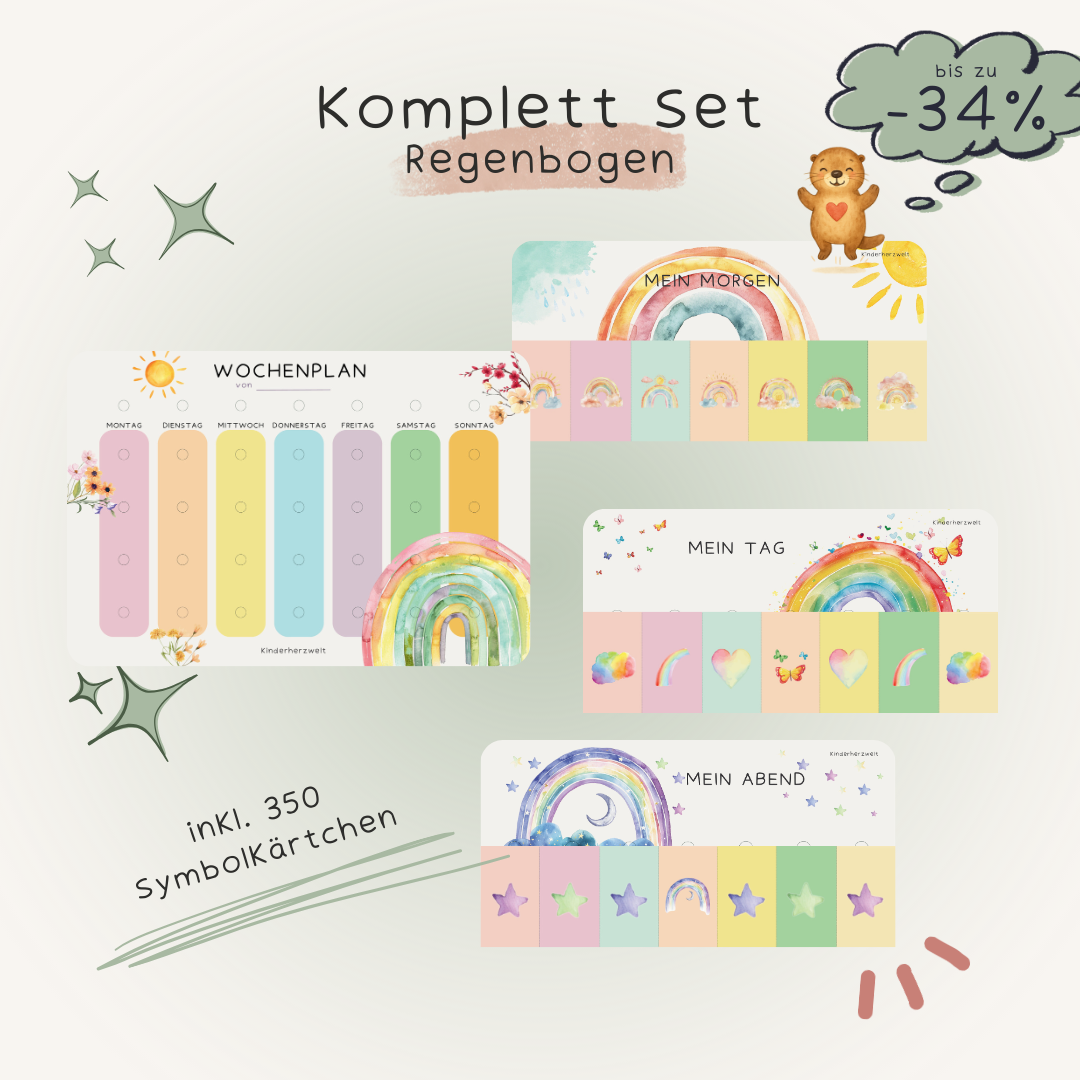 Komplett-Set Regenbogen laminiert