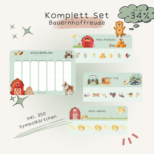 Komplett-Set Bauernhoffreude laminiert