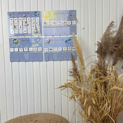 Komplett-Set Weltraumhelden laminiert