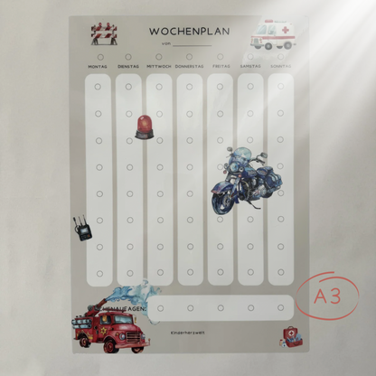 Wochenplan A3 "Im Einsatz" laminiert