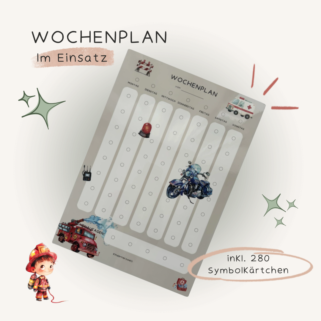 Wochenplan A3 "Im Einsatz" laminiert