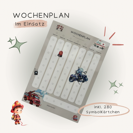 Wochenplan A3 "Im Einsatz" laminiert