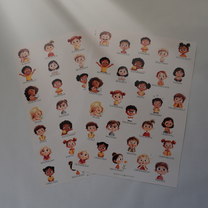 Gefühlsposter für Kinder – 28 Emotionen sichtbar machen