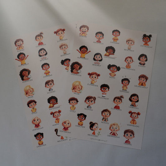 Gefühlsposter für Kinder – 28 Emotionen sichtbar machen