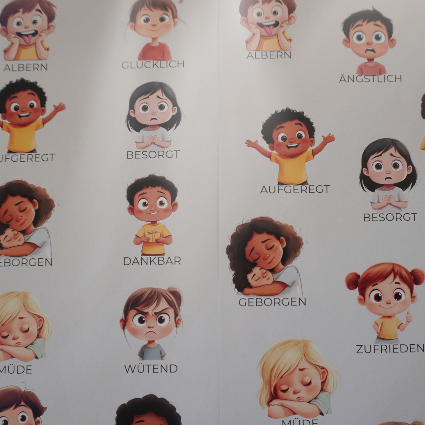 Gefühlsposter für Kinder – 28 Emotionen sichtbar machen