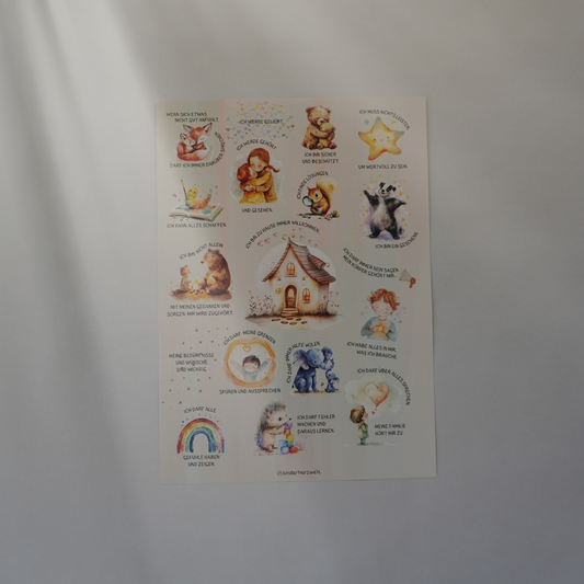 Affirmationsposter für Kinder – Geborgenheit zum Aufhängen